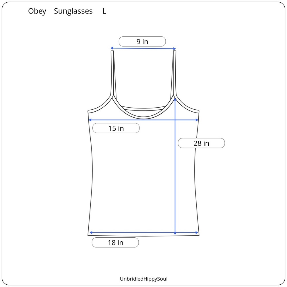 Obey Distressed Grey Black Glasses Patter Slub Racerback Tank Size L - Picture 15 of 15